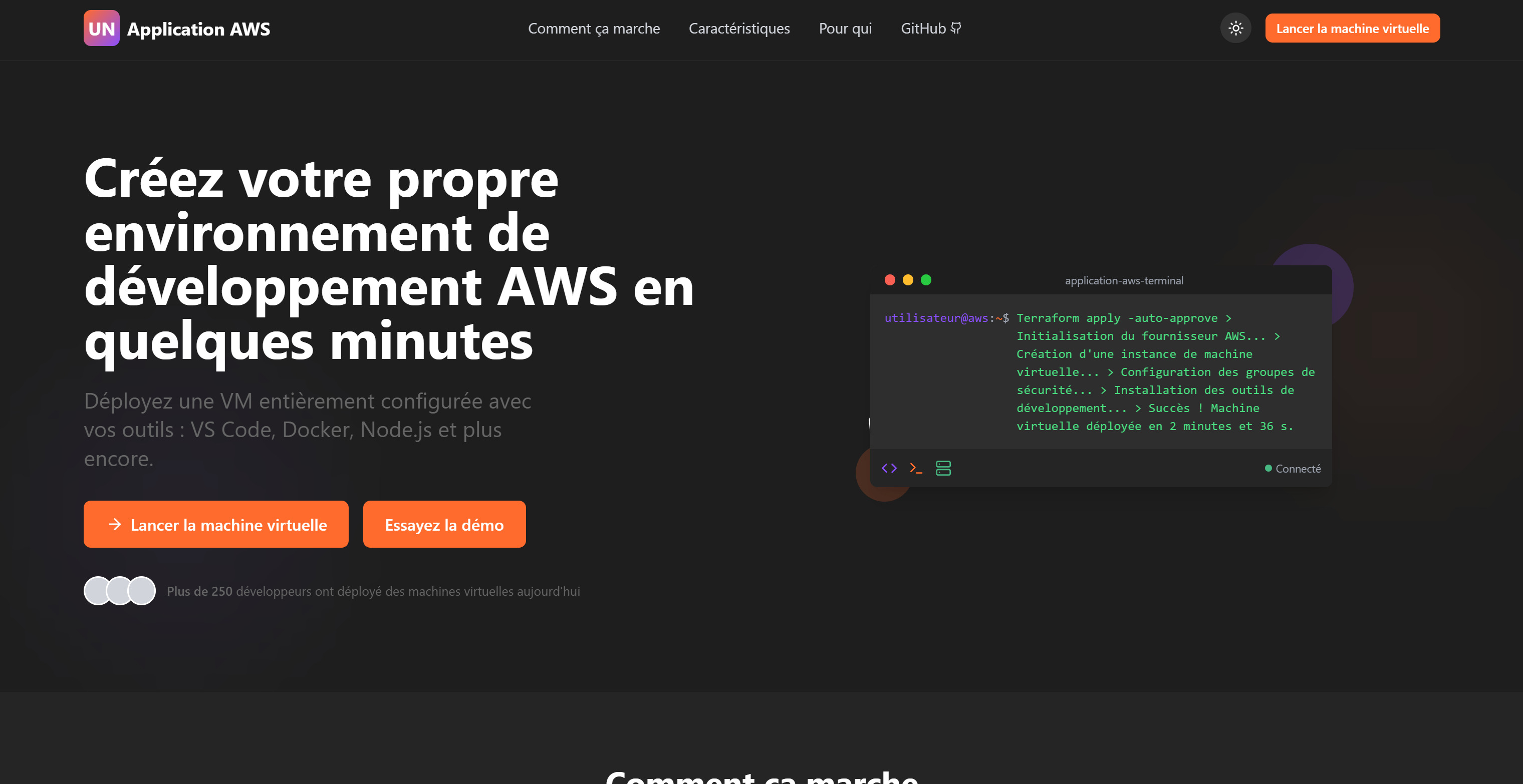 Prêt à coder ? Lancez AWS en un clic